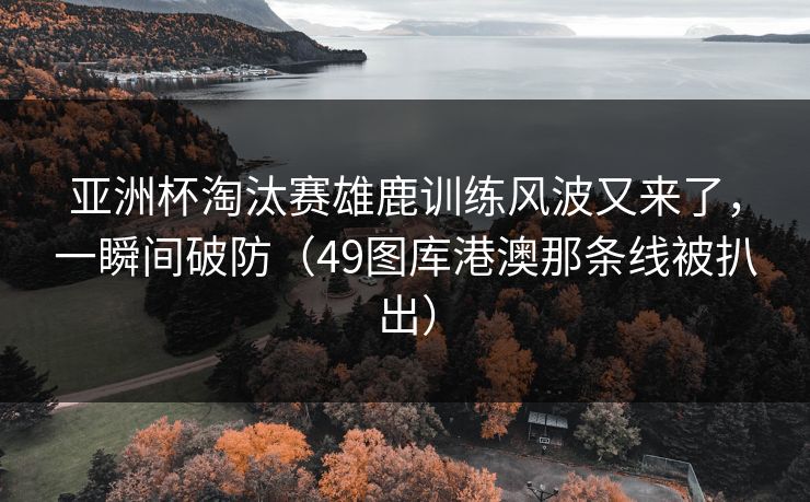 亚洲杯淘汰赛雄鹿训练风波又来了，一瞬间破防（49图库港澳那条线被扒出）