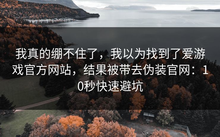 我真的绷不住了，我以为找到了爱游戏官方网站，结果被带去伪装官网：10秒快速避坑