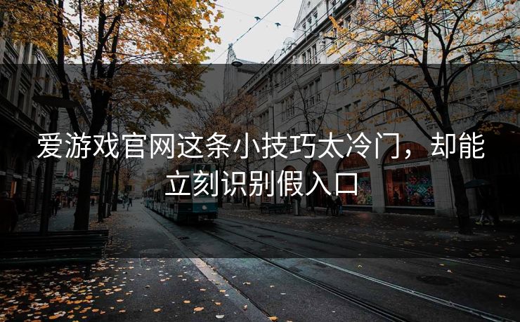 爱游戏官网这条小技巧太冷门，却能立刻识别假入口